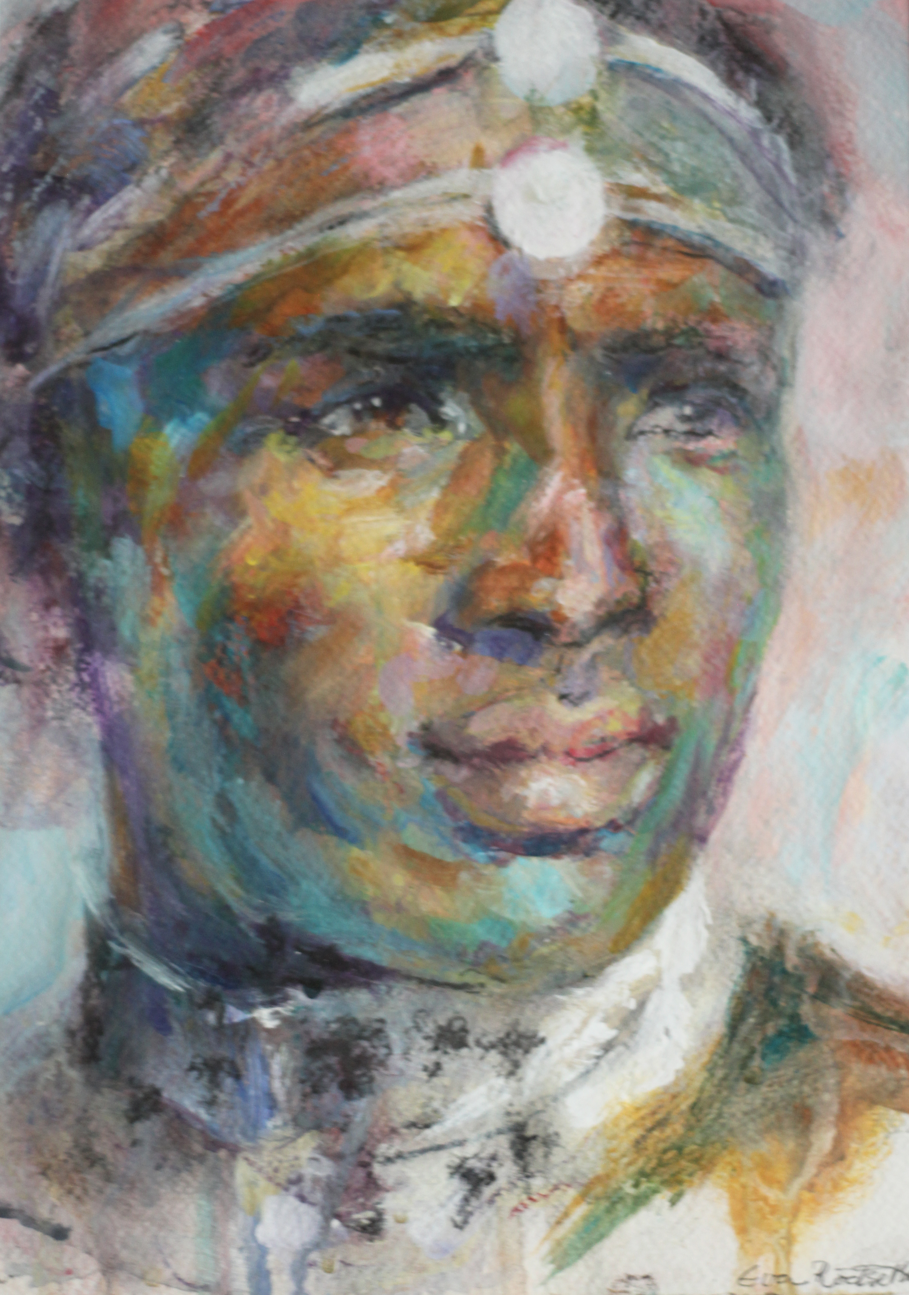 Akryl på linneduk, 90x90cm, till salu
